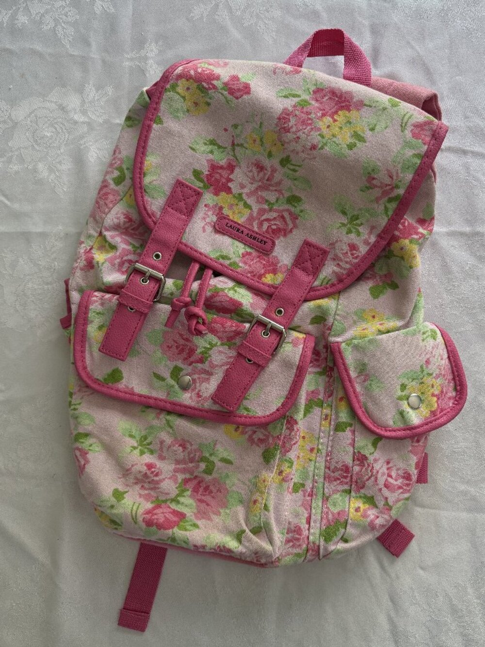 Pink and Floral Laura Ashley Backpack Bag